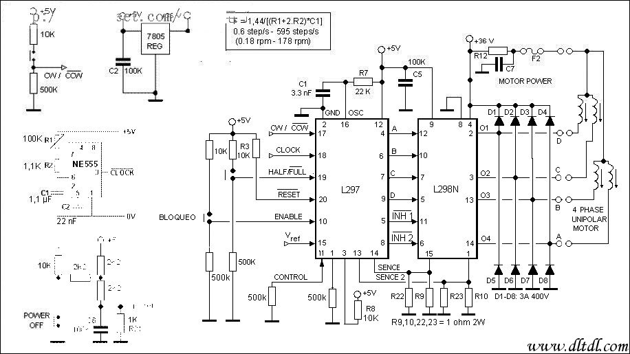两相/四相(l297 l298)步进电机驱动电路