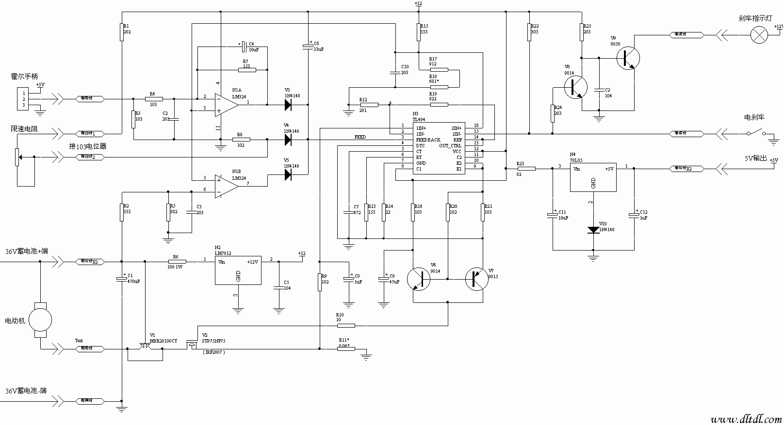 电动自行车图_电动自行车控制器与(((充电器)))电路详解
