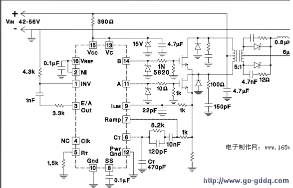 高速双路pwm控制器uc3825开关电源应用