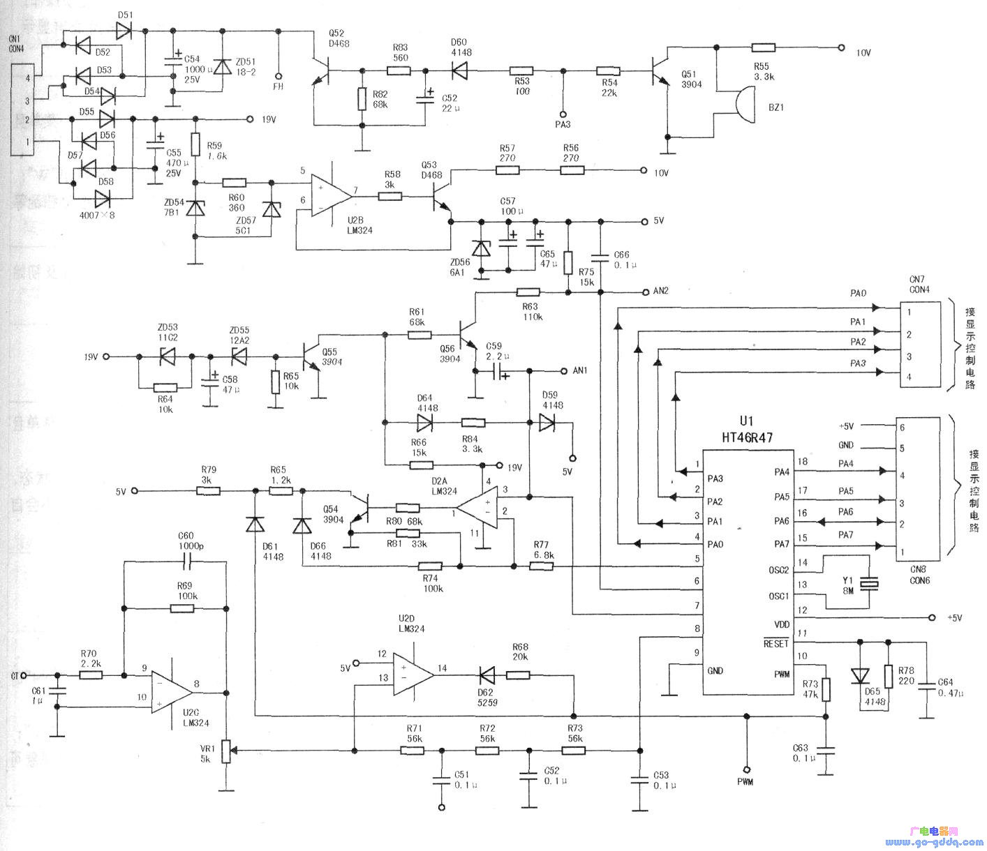 在尚朋堂sr-1625b电磁炉上的应用电路